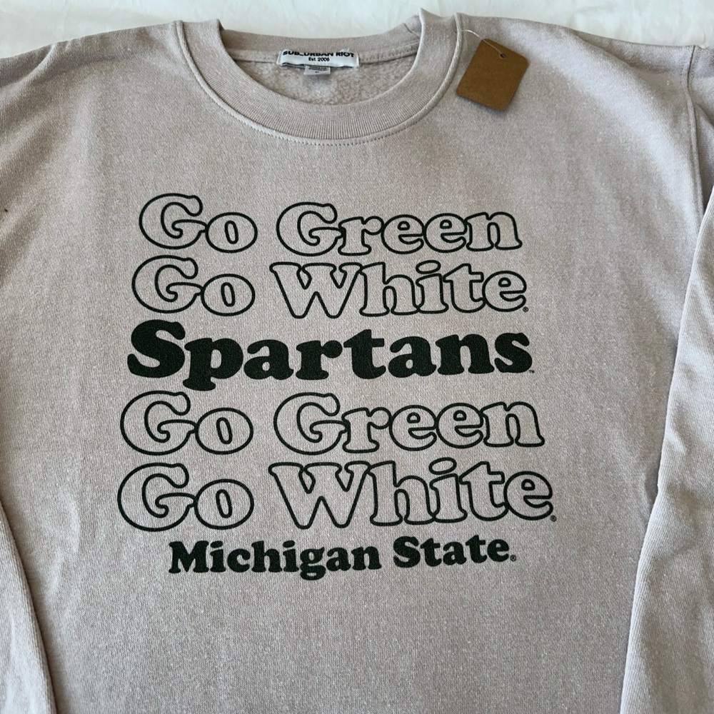 Michigan State Spartans Beige Sweater - Picture 2 of 4